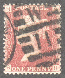 Great Britain Scott 33 Used Plate 177 - SH (2) - Click Image to Close